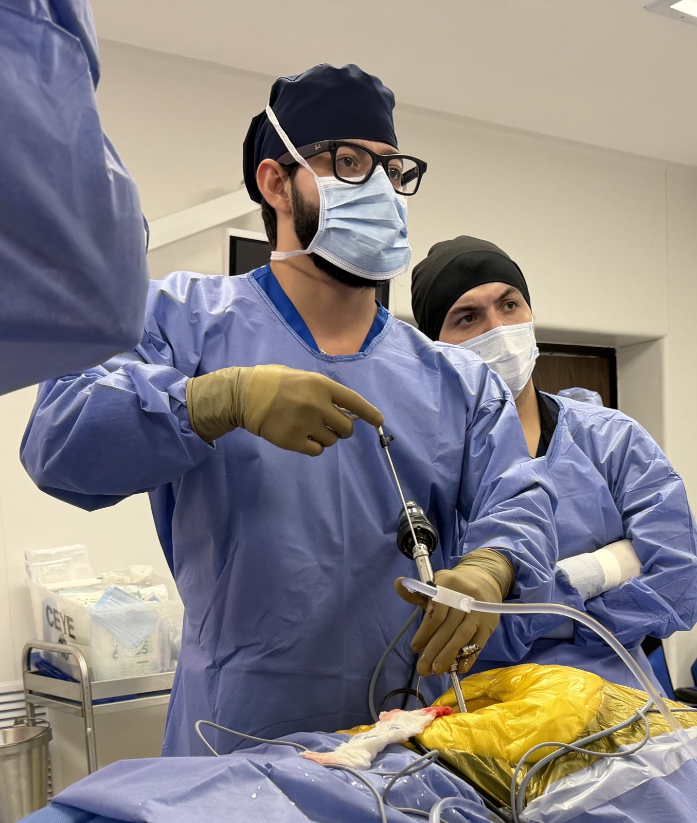 Procedimiento de columna guiado por endoscopía